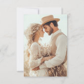 Zwart en Goud Klassieke Monogram Trouwfoto Save The Date (Achterkant)