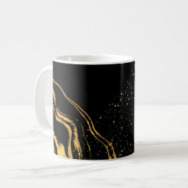 Zwart en goud klassieker koffiemok