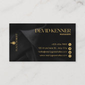 Zwart en goud kleding merk visitekaartje (Achterkant)