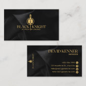 Zwart en goud kleding merk visitekaartje (Voorkant / Achterkant)