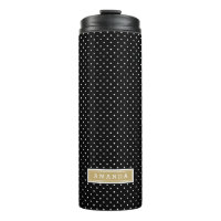Zwart en Goud Kleine Stippen Monogram