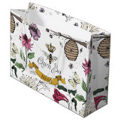 Zwart en Goud Koningin Bee, Koninklijke Kroon & Sc Groot Cadeauzakje (Voorkant Gekanteld)