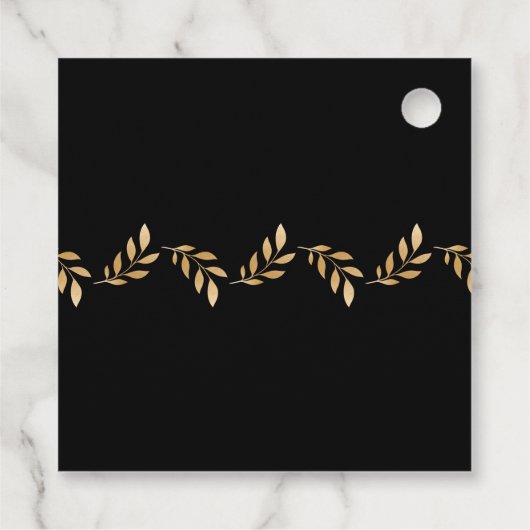 Zwart en goud LAAT LIEFDE GROEIEN dank u Bedankjes Labels (Achterkant)