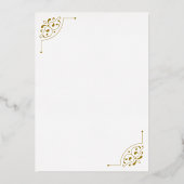 Zwart en Goud Land Bruiloft Folie Uitnodiging (Achterkant)