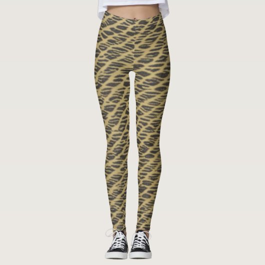 Zwart en goud leggings (Voorkant)