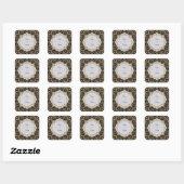 Zwart en Goud Lijst Wedding Sticker (Vel)