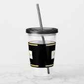 Zwart en Goud - Logo Acryl Drinkbeker (Links)