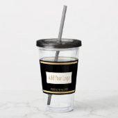 Zwart en Goud - Logo Acryl Drinkbeker (Achterkant)