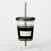 Zwart en Goud - Logo Acryl Drinkbeker (Voorkant)