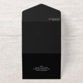 Zwart en goud Logo Grand Opening All In One Uitnodiging (Buiten)