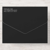 Zwart en goud Logo Grand Opening All In One Uitnodiging (Achterzijde)