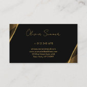 Zwart en goud loyaliteit Kaart Visitekaartje (Achterkant)