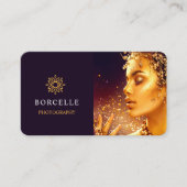 Zwart en Goud Luxe Fotografie Visitekaartje (Voorkant)