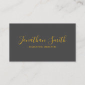 Zwart en goud luxe zaken | beroeps visitekaartje (Voorkant)