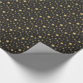 Zwart en Goud Magic thema Gift Wrap Cadeaupapier (Hoek)
