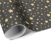 Zwart en Goud Magic thema Gift Wrap Cadeaupapier (Rol Hoek)