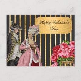 Zwart en goud Marie Antoinette Valentijn Feestdagenkaart