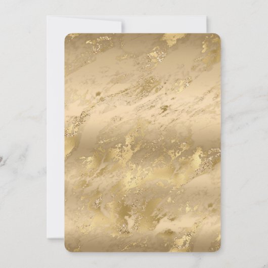 Zwart en goud marmer 30e verjaardag kaart (Achterkant)