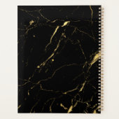 Zwart en Goud Marmer Afspraakboek Planner (Achterkant)