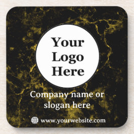 Zwart en goud marmer bier onderzetter