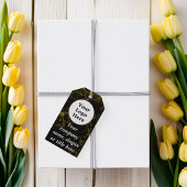 Zwart en goud marmer cadeaulabel