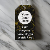 Zwart en goud marmer cadeaulabel