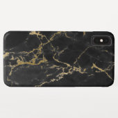Zwart en Goud Marmer Elegante Moderne Print Case-Mate iPhone Case (Achterkant (horizontaal))