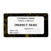 Zwart en goud marmer etiket (Voorkant)