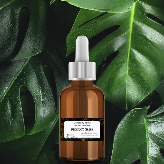 Zwart en goud marmer etiket