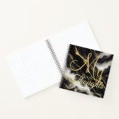 Zwart en goud marmer gepersonaliseerde cadeau geda notitieboek (Binnen)