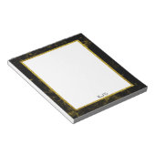 Zwart en Goud Marmer Glitter | Op maat gemaakte No Notitieblok (Schuin)