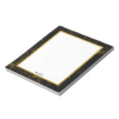 Zwart en Goud Marmer Glitter | Op maat gemaakte No Notitieblok (Linkerzijde)
