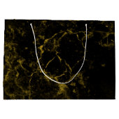 Zwart en goud marmer groot cadeauzakje (Achterkant)