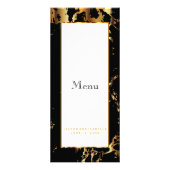 Zwart en Goud Marmer - Menu (Voorkant)