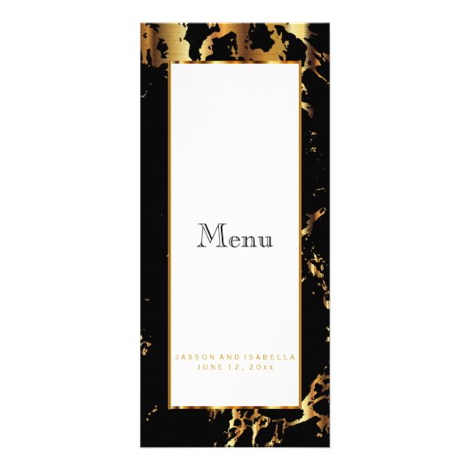 Zwart en Goud Marmer - Menu (Voorkant)