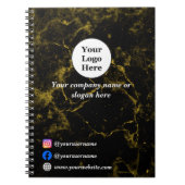 Zwart en goud marmer notitieboek (Voorkant)