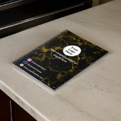 Zwart en goud marmer notitieboek