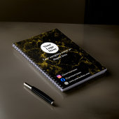 Zwart en goud marmer notitieboek