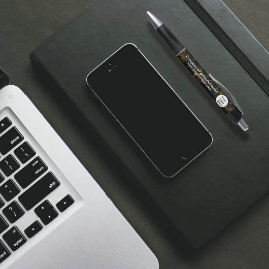 Zwart en goud marmer pen