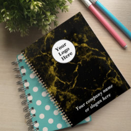 Zwart en goud marmer planner
