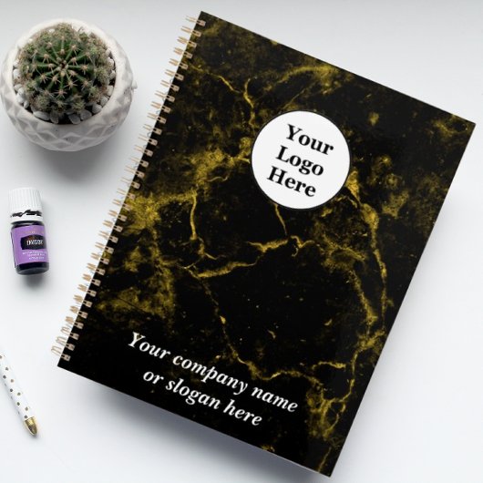 Zwart en goud marmer planner