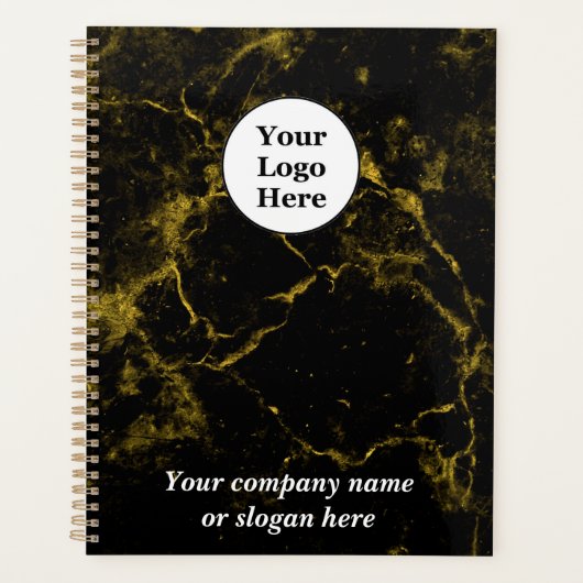 Zwart en goud marmer planner (Voorkant)