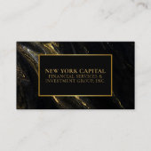 Zwart en Goud Marmer Professioneel Visitekaartje (Voorkant)