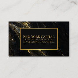 Zwart en Goud Marmer Professioneel Visitekaartje