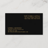 Zwart en Goud Marmer Professioneel Visitekaartje (Achterkant)