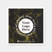 Zwart en goud marmer servet (Voorkant)