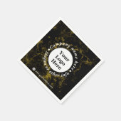 Zwart en goud marmer servet (Hoek)