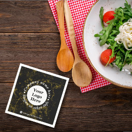 Zwart en goud marmer servet