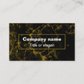 Zwart en goud marmer visitekaartje (Voorkant)