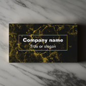 Zwart en goud marmer visitekaartje